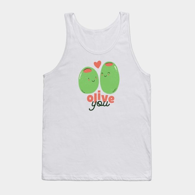 Olive You - i Love you Tank Top by LR_Collections